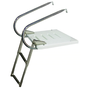 Boatersports Échelle télescopique et plate-forme de traverse 2 bras