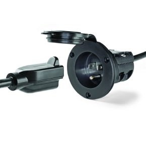 MinnKota Prise d alimentation CA blanche et noire (MKR-23)