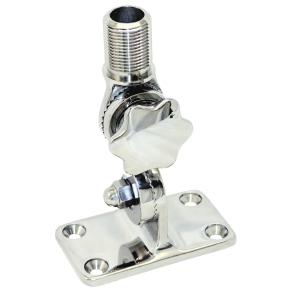 Boatersports Socle d antenne en acier inoxydable pour fixation au pont avec bouton